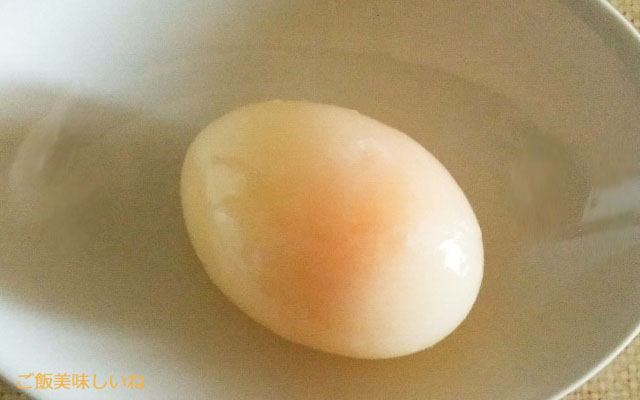 冷凍卵の殻をむいたところ